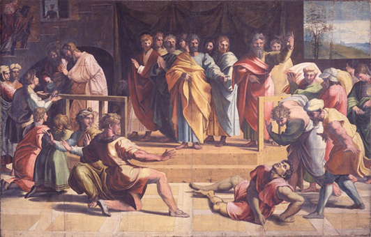 The Death of Ananias by Raphael